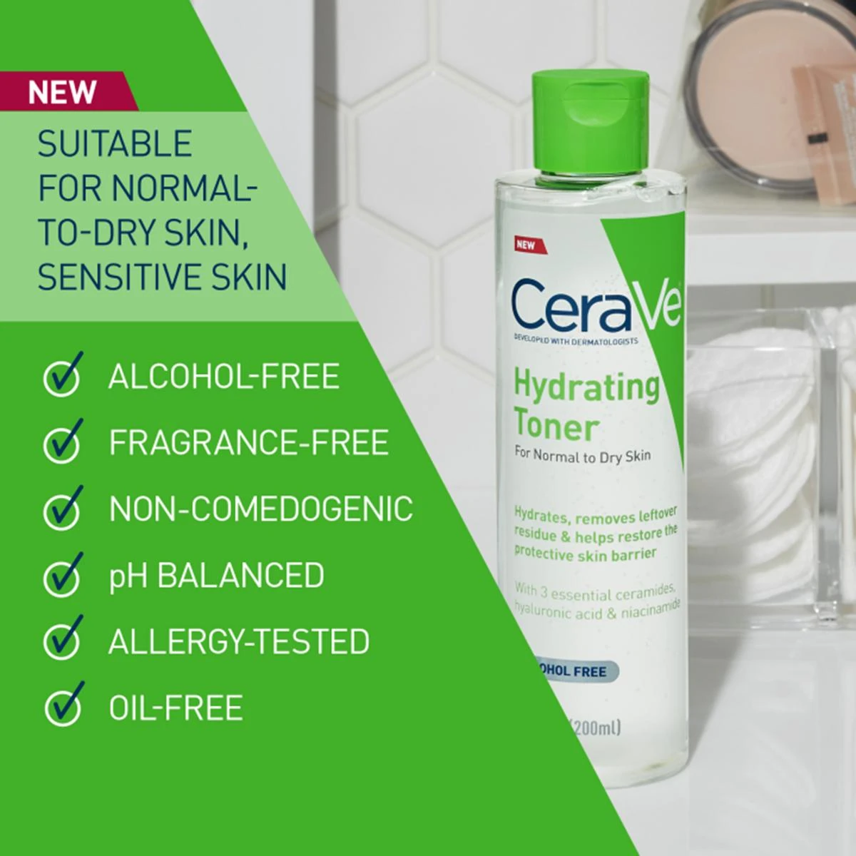 CeraVe Hydrating Toner suitable for normal to dry and sensitive skin
