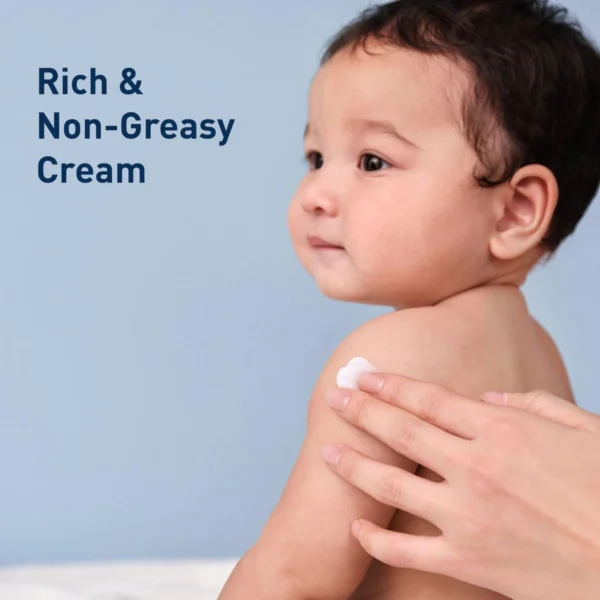 CeraVe Baby Moisturizing Cream applied to a baby arm