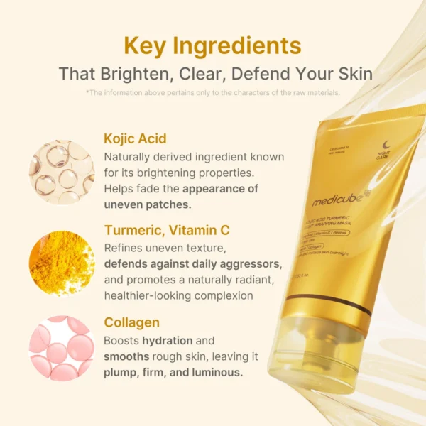Key ingredients: kojic acid, turmeric and vitamin C