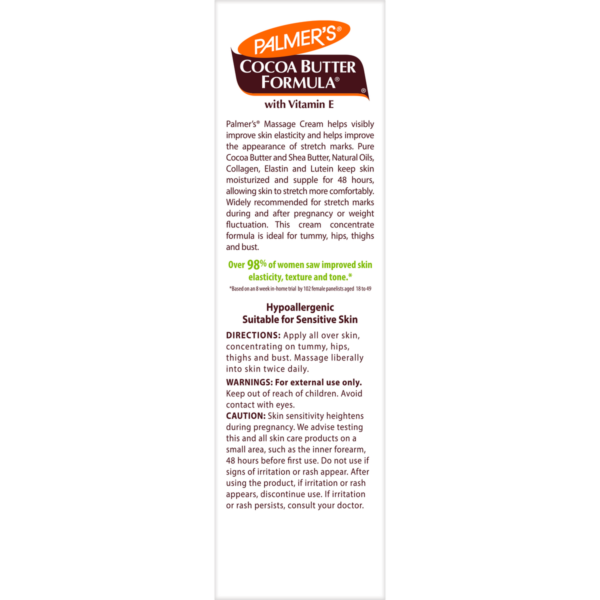 Palmer’s Massage Cream for Stretch Marks tube angle