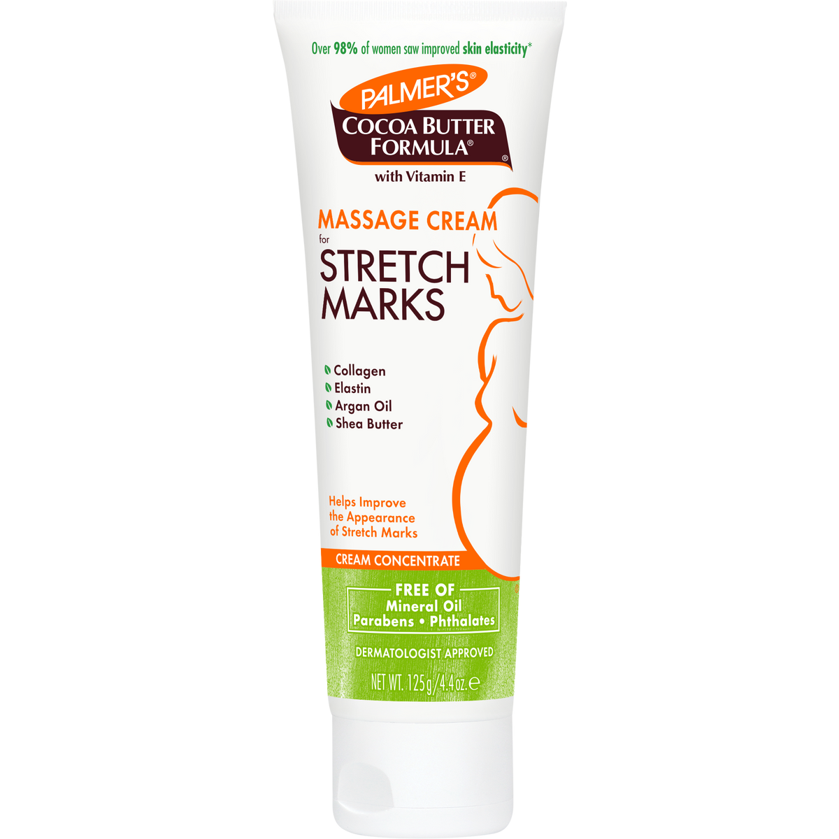 Palmer’s Massage Cream for Stretch Marks tube close-up