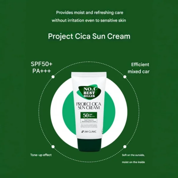 3W Clinic Project Cica Sun Cream image 3
