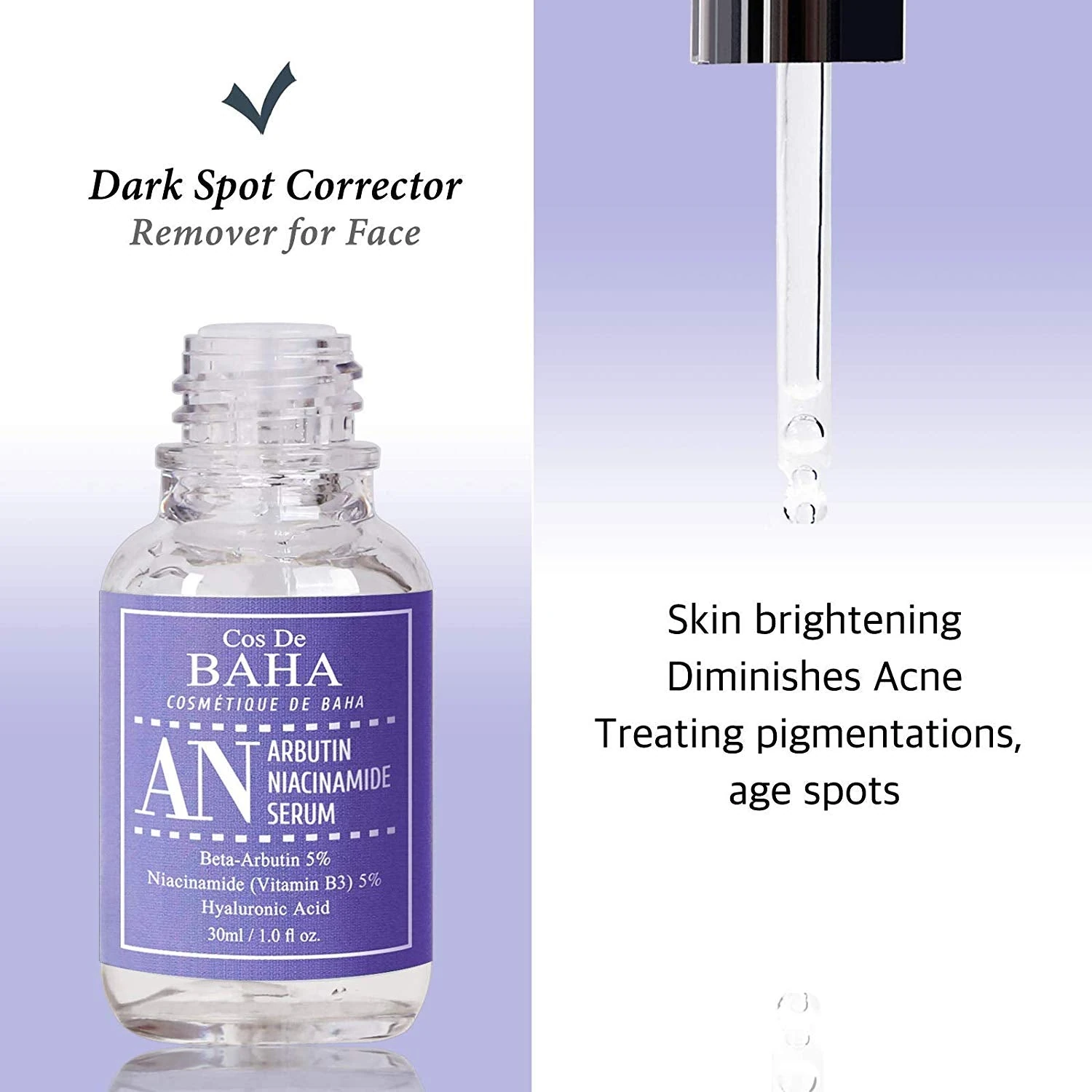 Cos De BAHA AN Arbutin Niacinamide Serum 30ml details