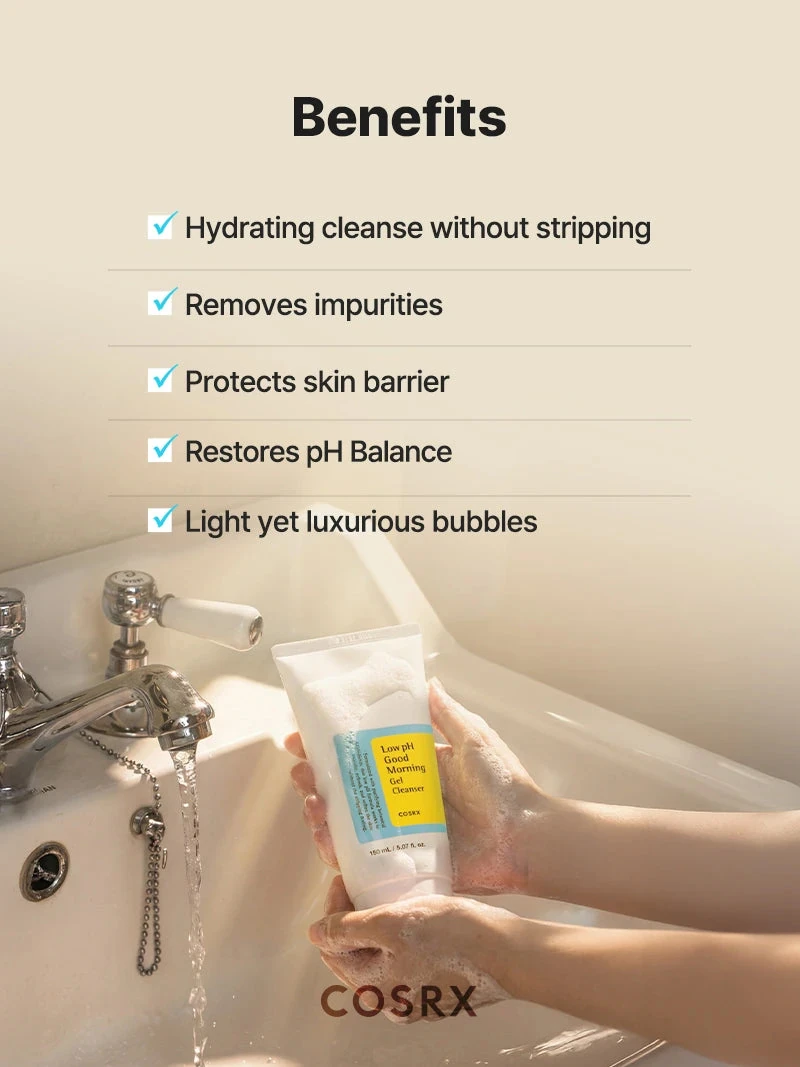 COSRX Low pH Good Morning Gel Cleanser 150ml and 50ml sizes available in Bangladesh