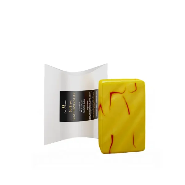 Organikaon Saffron Goat Milk Soap pack, second view