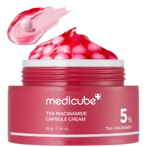 MEDICUBE TXA Niacinamide Capsule Cream 55g jar with texture