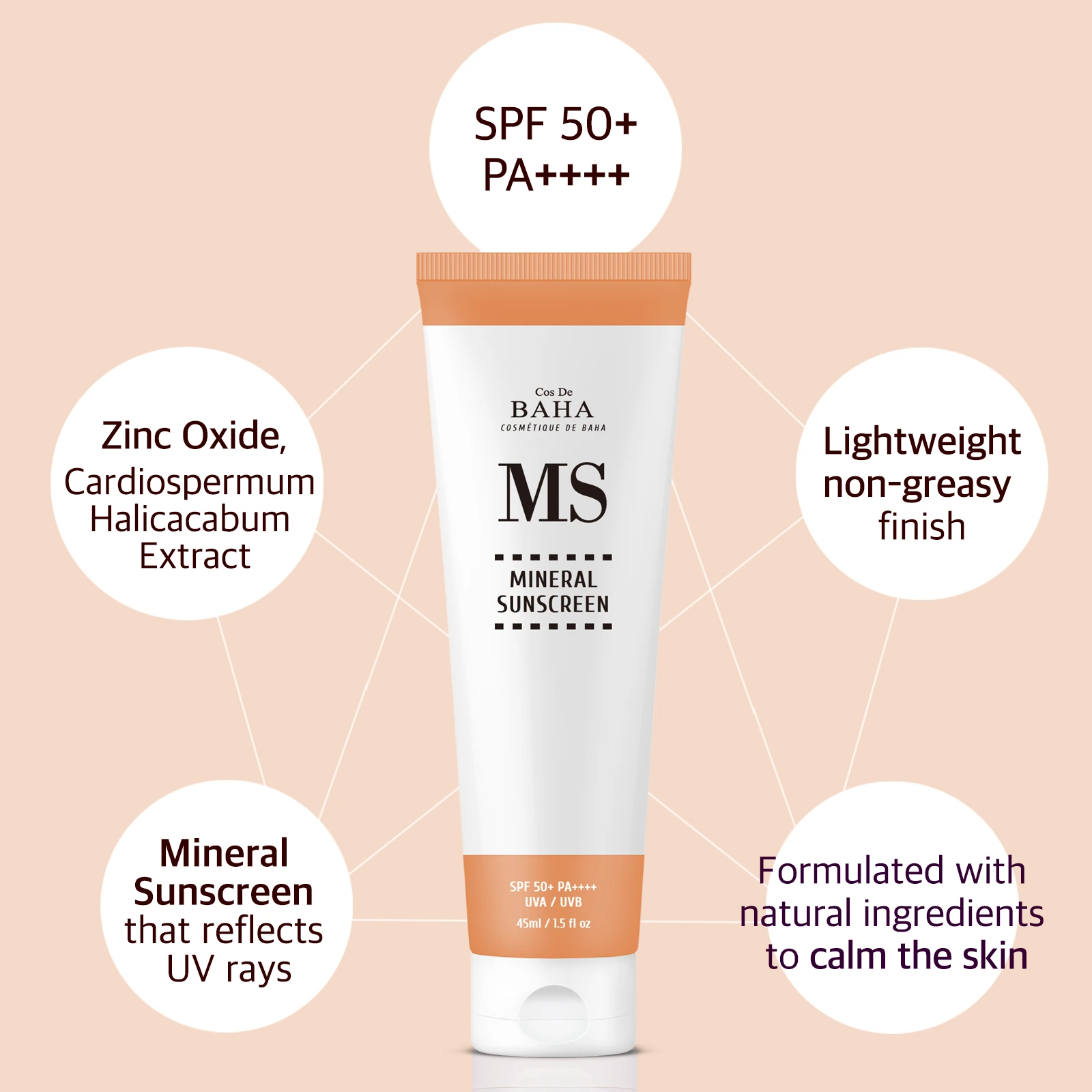 Cos De BAHA MS Mineral Sunscreen 45ml details