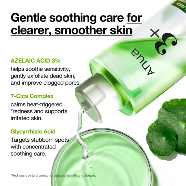 Anua Azelaic 3 Cica Toner azelaic acid cica glycyrrhizic acid ingredients