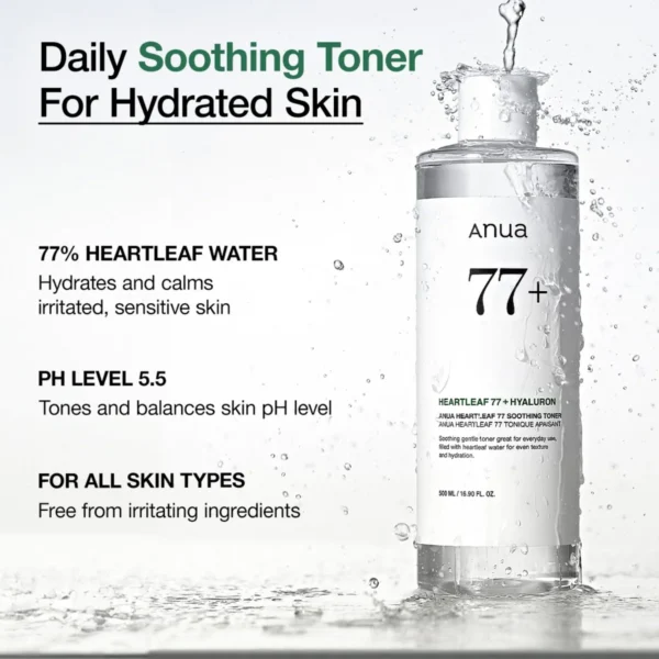 Anua Heartleaf 77% Soothing Toner how to use application steps