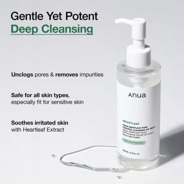 Anua Heartleaf Cleansing Oil Mild gentle yet potent deep cleansing