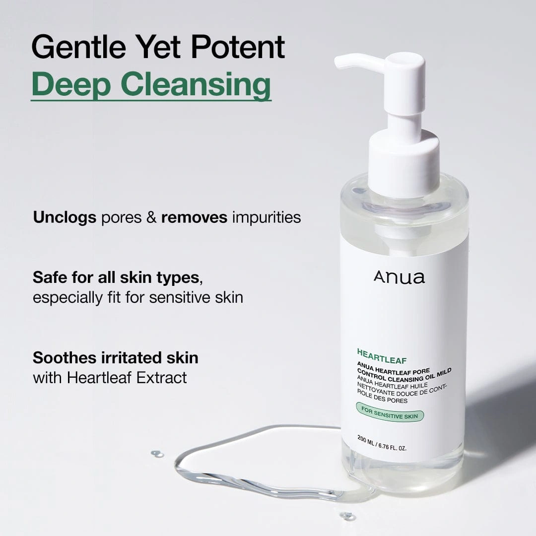 Anua Heartleaf Cleansing Oil Mild gentle yet potent deep cleansing