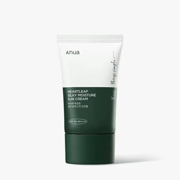 Anua Heartleaf Silky Sun Cream SPF50+ 50ml tube front