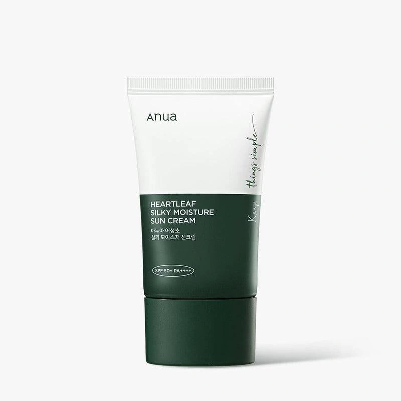 Anua Heartleaf Silky Sun Cream SPF50+ 50ml tube front