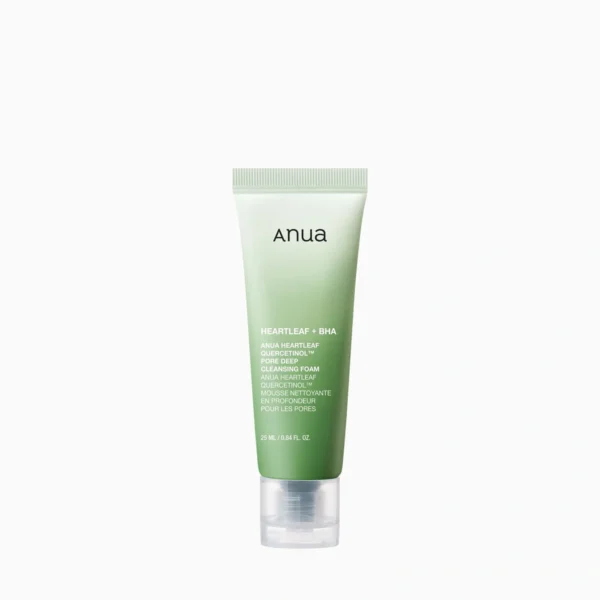 Anua Quercetinol Cleansing Foam 25ml travel size tube