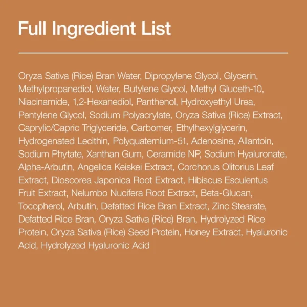 Anua Rice Ceramide Serum full ingredient list