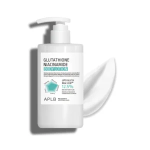APLB Glutathione Niacinamide Lotion 300ml body lotion pump bottle with cream texture