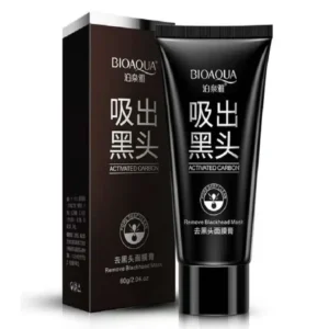 Bioaqua Activated Carbon Mask 60g - black activated carbon mask tube and box