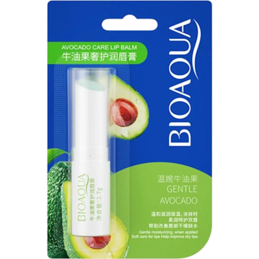 Bioaqua Avocado Lip Balm 2.7g - avocado care lip balm blister card