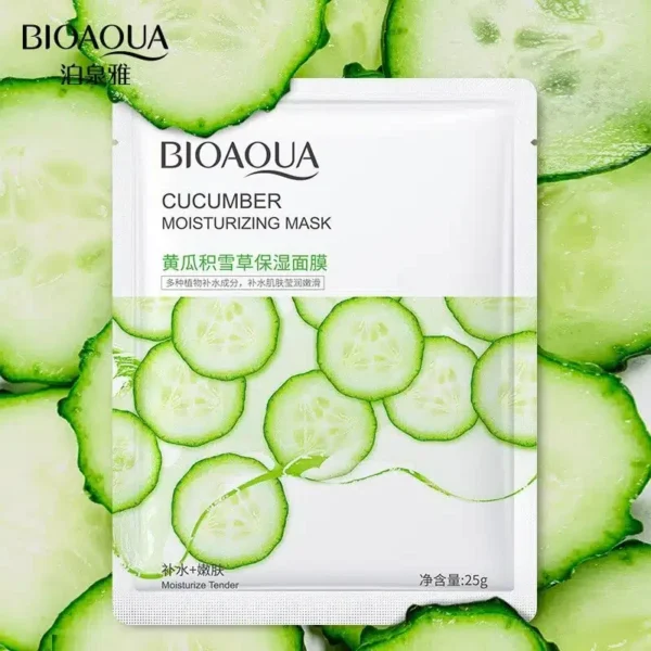 Bioaqua Cucumber Sheet Mask 25g - cucumber moisturizing mask sachet