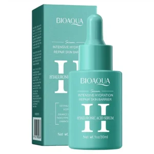 Bioaqua Hyaluronic Acid Serum 30ml - teal hyaluronic acid serum bottle and box