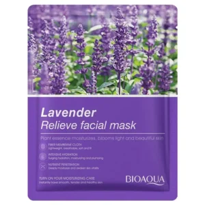 Bioaqua Lavender Sheet Mask - purple lavender relieve facial mask sachet