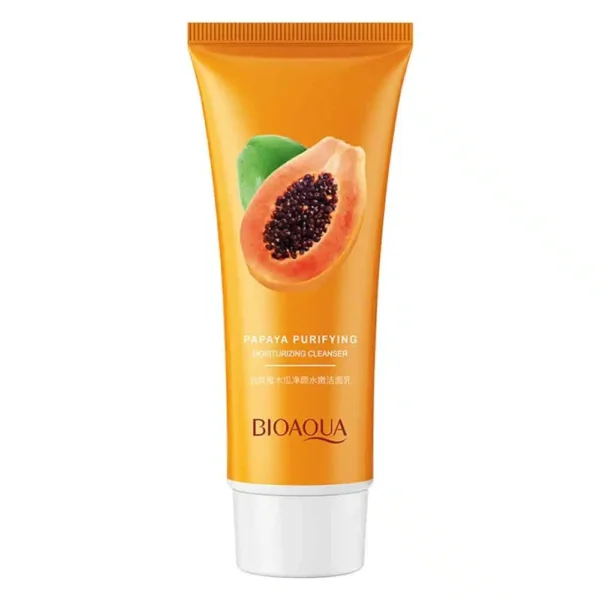 Bioaqua Papaya Cleanser 100g - orange papaya purifying cleanser tube