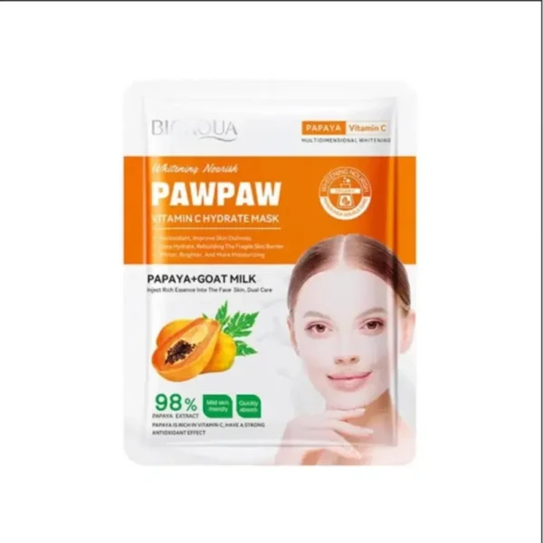 Bioaqua Papaya Sheet Mask - pawpaw papaya vitamin C hydrate mask sachet