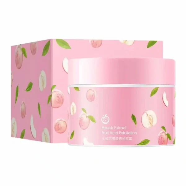 Bioaqua Peach Exfoliating Gel 140g - pink peach exfoliating gel jar and box