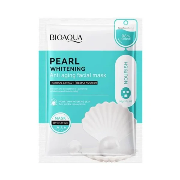 Bioaqua Pearl Whitening Mask 30ml - pearl whitening anti-aging mask sachet