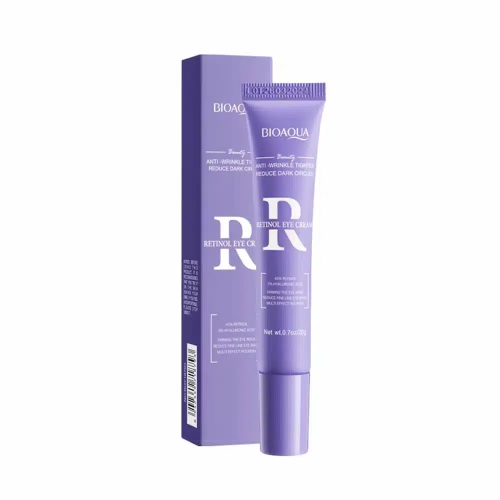 Bioaqua Retinol Eye Cream 20g - purple retinol eye cream tube and box