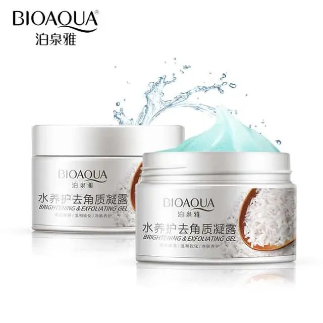 Bioaqua Rice Exfoliating Gel 140g - rice brightening and exfoliating gel jars