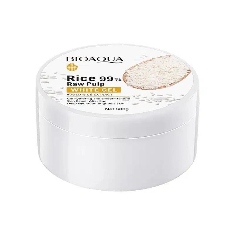 Bioaqua Rice Raw Pulp Gel 300g - 300g rice raw pulp white gel tub