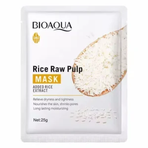 Bioaqua Rice Raw Pulp Sheet Mask 25g - rice raw pulp mask sachet front