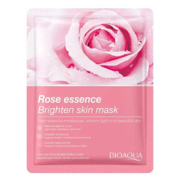 Bioaqua Rose Sheet Mask 25g - pink rose essence mask sachet