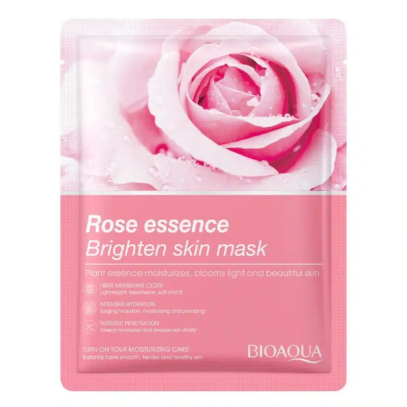 Bioaqua Rose Sheet Mask 25g - pink rose essence mask sachet
