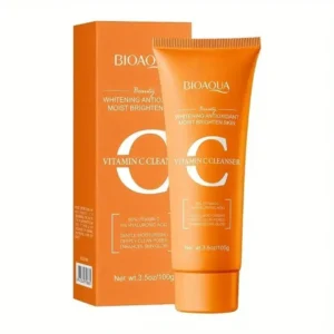 Bioaqua Vitamin C Cleanser 100g - orange vitamin C facial cleanser tube and box