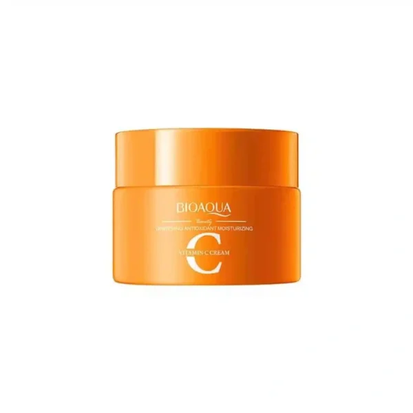 Bioaqua Vitamin C Whitening Cream 60ml - orange vitamin C cream jar front view