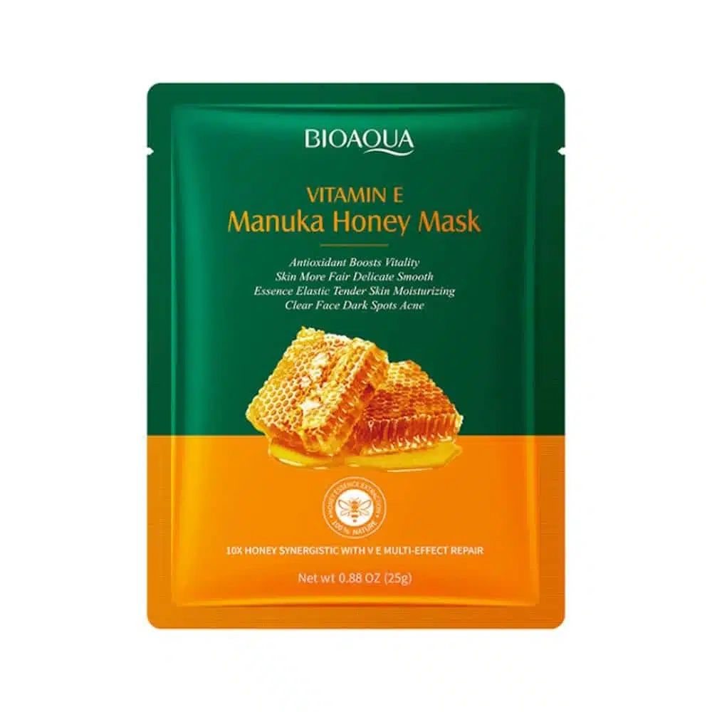 Bioaqua Vitamin E Honey Sheet Mask 25g - vitamin E manuka honey mask sachet