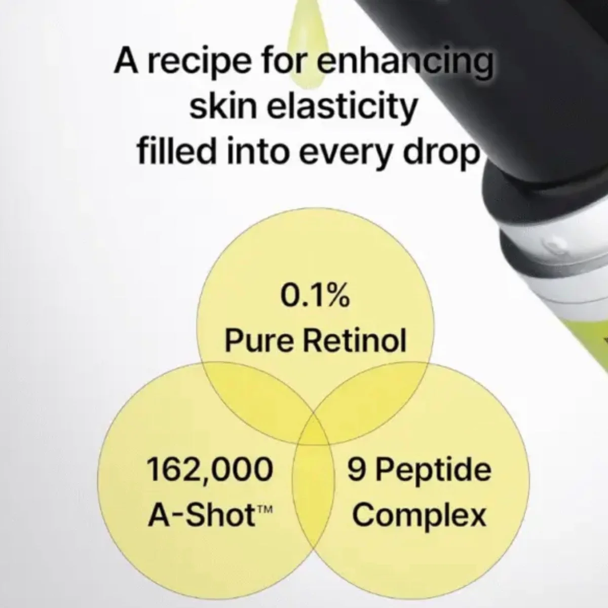 Celimax Retinol Shot Tightening Serum formula: retinol, A-Shot and peptide complex