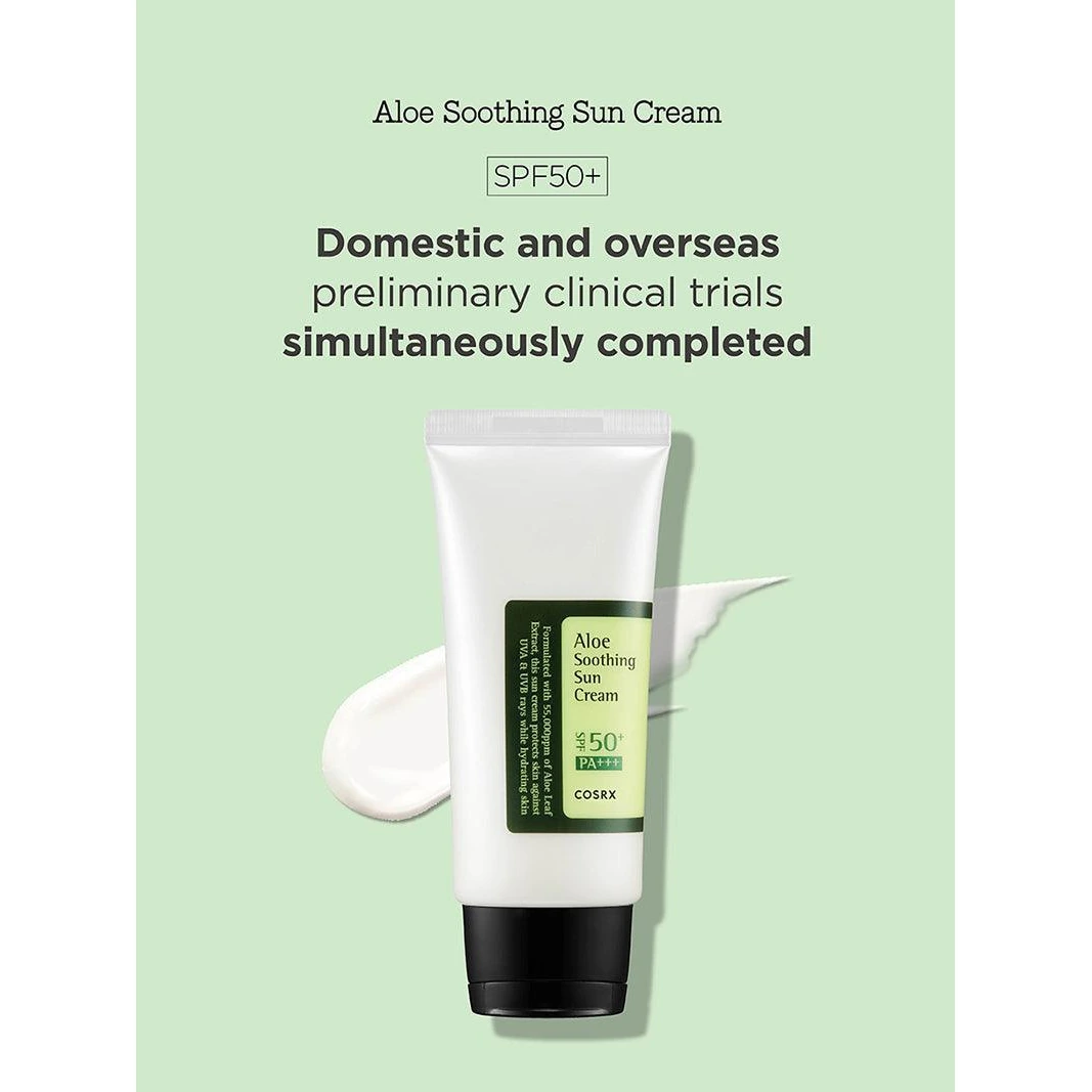 COSRX Aloe Soothing Sun Cream bottle and packaging front view