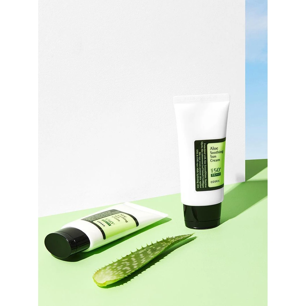 COSRX Aloe Soothing Sun Cream how to use application steps