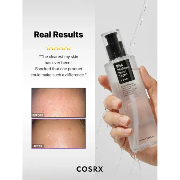 COSRX BHA Blackhead Power Liquid key ingredients overview graphic