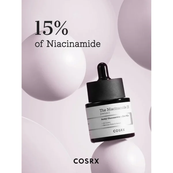 COSRX The Niacinamide 15 Serum bottle and packaging front view