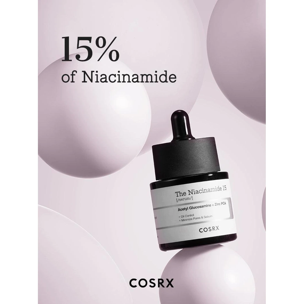 COSRX The Niacinamide 15 Serum bottle and packaging front view