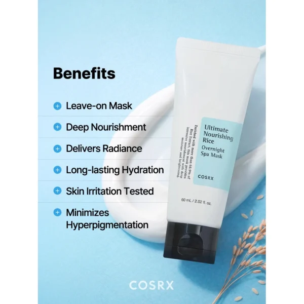 COSRX Ultimate Nourishing Rice Overnight Spa Mask texture and formula close-up