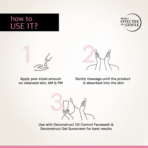 How to use Deconstruct Acne Control Moisturizer AM and PM