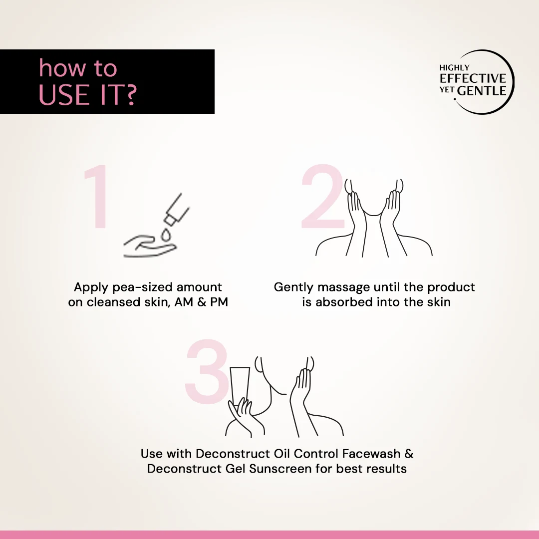 How to use Deconstruct Acne Control Moisturizer AM and PM