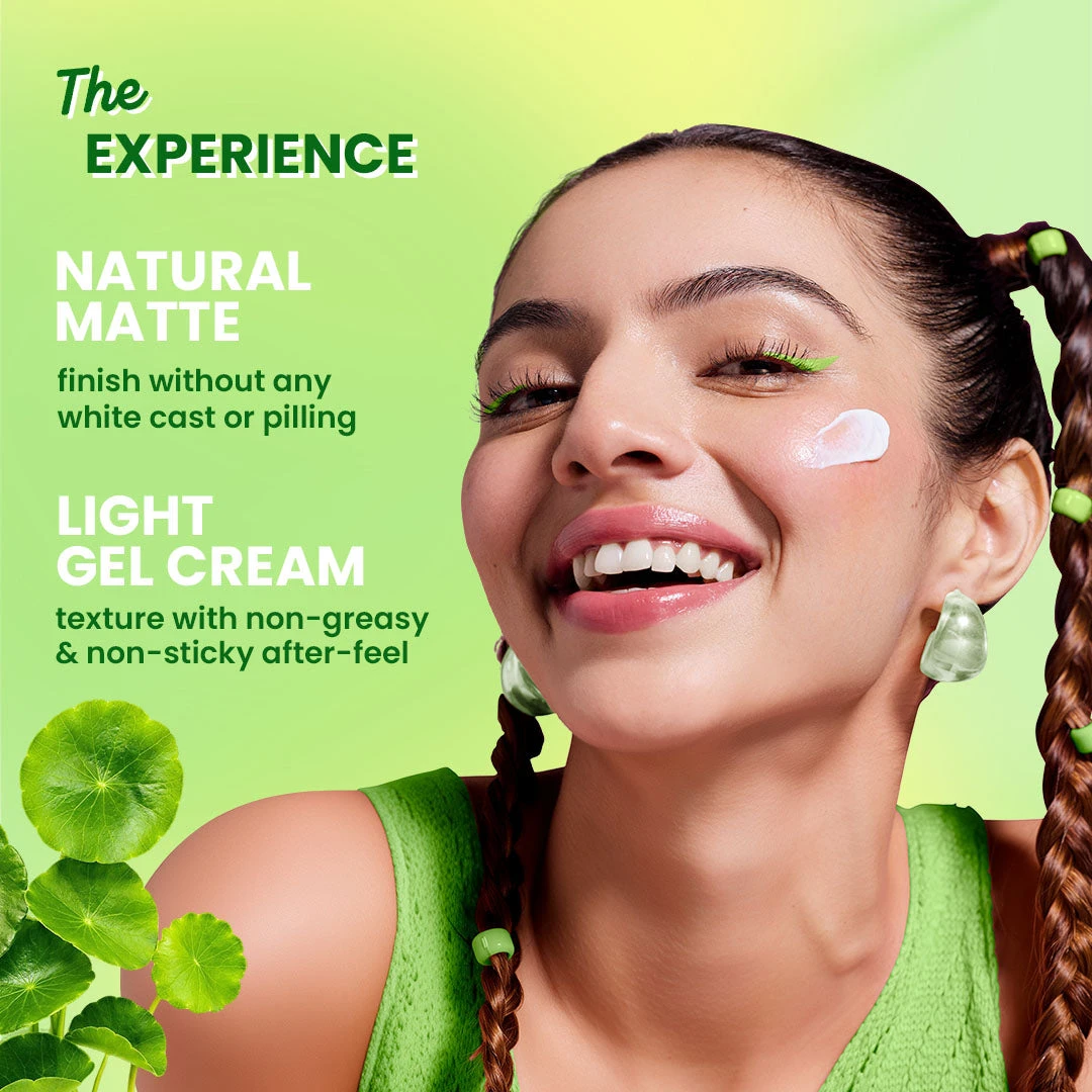 this sunscreen natural matte light gel cream finish