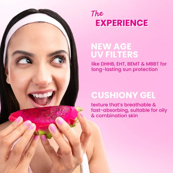 Dot & Key Dragon Fruit Bounce Sunscreen cushion-gel texture