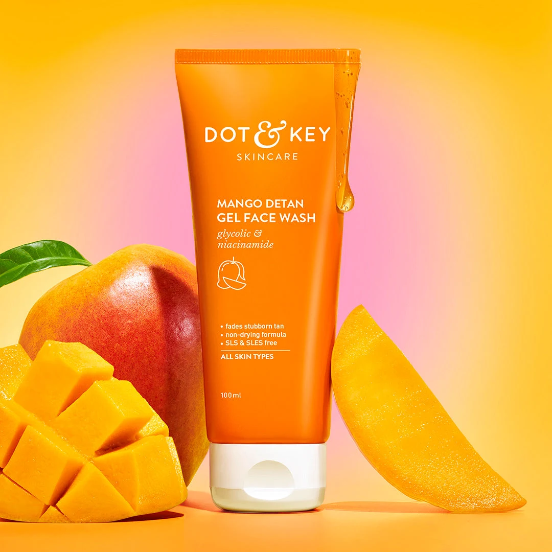Dot & Key Mango Detan Gel Face Wash 100ml tube